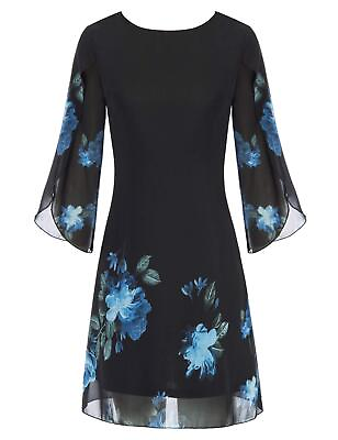 #ad GRACE KARIN Summer Dresses for Women Trendy Cocktail Dress Midi Floral Blue XL $19.99