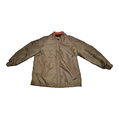 #ad Vintage Sears Outerwear Fleece Lined Jacket Men#x27;s Size 46 XL Olive Green $17.99