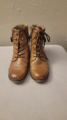 brown ankle boots size 10 $20.00