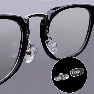 #ad 2x D Shape 14mm silicone nose pads for eyewear eyeglasses reader diy AU $4.65