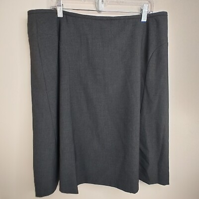 #ad Calvin Klein Women#x27;s Skirt 16W Gray Zipper Closure Black Lining $10.49