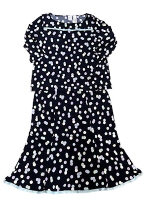 #ad Emma James 2 Piece Top Skirt Set Polka Dot Stretch Wear To Work Size 1 1X $43.00