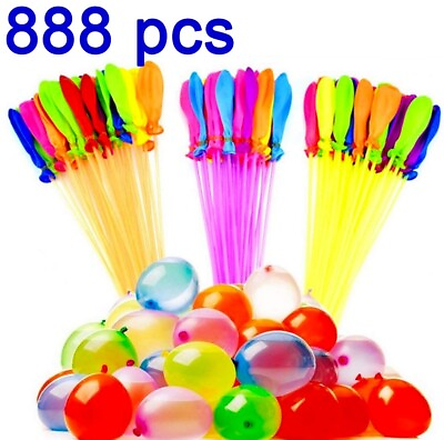 #ad 888 pcs Instant Water Balloons Self SealingQuick Fill Summer Kids Pool Party $18.97