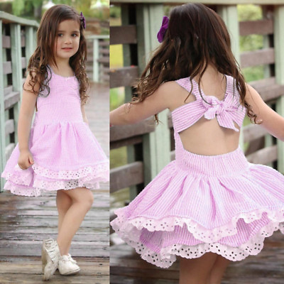 #ad Summer Girls Princess Dress Kid Baby Party Wedding Pageant Tutu Dresses Clothes√ $16.29