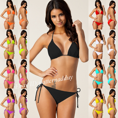 #ad New 9 Color Summer Women#x27;s Bikini Swimsuit Bikini Oversized Swimsuit $17.01