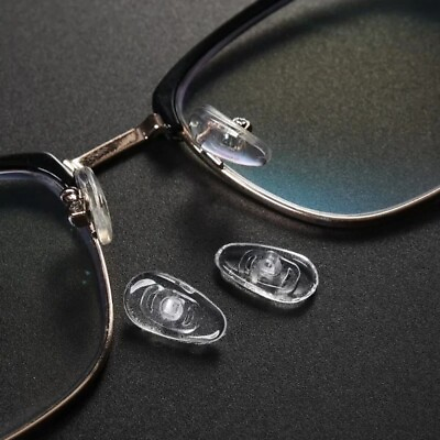 #ad 4x Tear drop 16mm silicone nose pads for eyewear eyeglasses reader diy AU $4.65