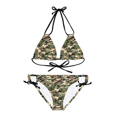 #ad CamouFlage Camo Type Design Strappy Bikini Set AOP $49.99