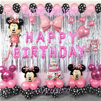 Minnie Mouse Birthday Party Decorations Minnie Mouse Party Supplies Balloons $21.50
