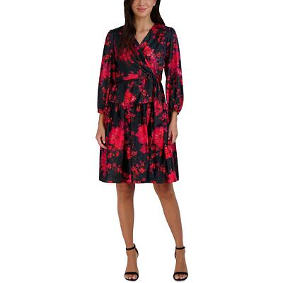 #ad Signature By Robbie Bee Womens Black Cocktail and Party Dress Petites 4P 8795 $9.99