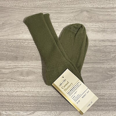 #ad Sears Best Socks VTG Mens 10 13 Fits Shoe 6.5 12 NOS Loden Green Acrylic USA $7.10