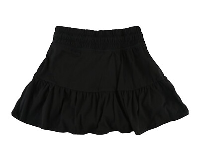 #ad Justice Girls Skirt Black Built In Shorts Pull On Elastic Waist Size 16 18 $17.49