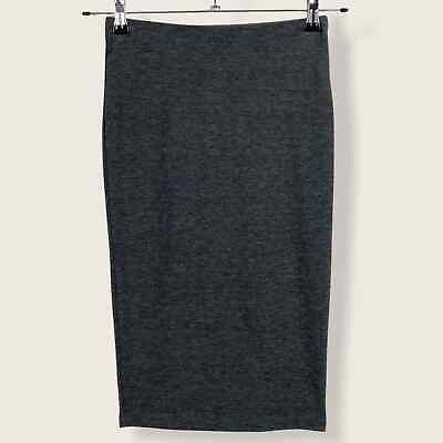 #ad Forever 21 Charcoal Gray Tube Bodycon High Waist Straight Pencil Skirt SMALL $14.08