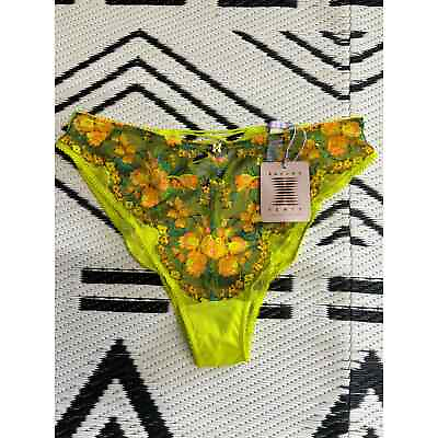 #ad #ad Savage X Fenty Sweetheart Lace Bikini Panties Neon green Large $10.00