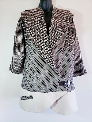 MP Fashion Coat S Brown Wool Blend Buckle Hood 3 4 Sleeve Womens CLEARANCE SALE $15.00