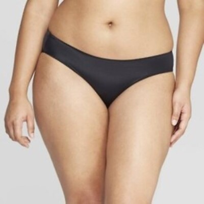 #ad Auden Womens Bonded Edge Micro Bikini Size Medium 8 10 Black Panties $7.59
