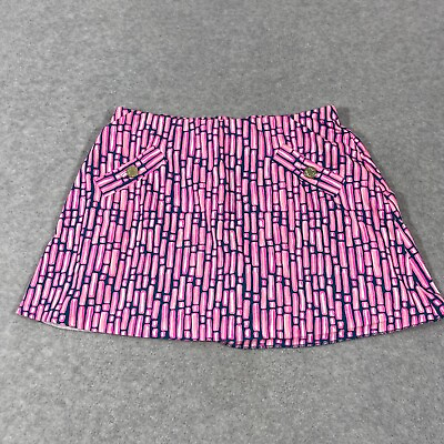 #ad Lilly Pulitzer Womens Size S Madison Skort Mandevilla Pink Slathouse Stripe $32.00