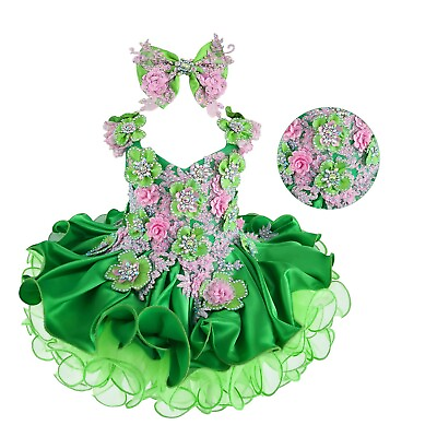 #ad Jenniferwu Infant Toddler Baby Girl Birthday Dress Princess 3D Dimensional Dress $72.59