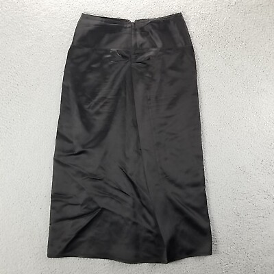 #ad Isabel Marant Black Mid Length Pencil Skirt Long 36 Career Wear Viscose Ramie $69.99