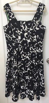 #ad Covington Size 14 Woman#x27;s Black White Floral Sleeveless Career Party Dress $23.95