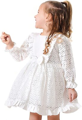#ad Girls Party Dress Lacy Boho Flower Outfit $31.99