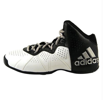 #ad Adidas® Pro Smooth Feather Basketball Mid Top Sneaker White Black in Size 15 $50.00