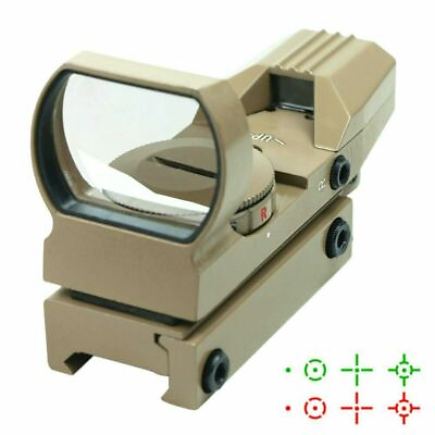 Tactical Holographic Reflex Sight Red Green 4 Reticles with Rail Mount Tan $21.37