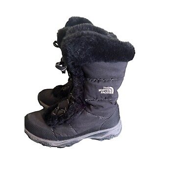 #ad North Face Womens Boots Sz 7.5 Black Winter Snow Lace up $19.20