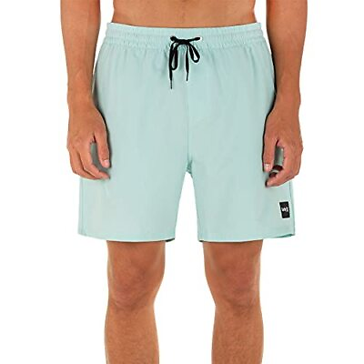 #ad Hurley Men#x27;s One and Only 17quot; Volley Board Shorts Light Dew Large $44.96