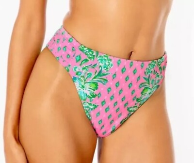 #ad Lilly Pulitzer High Waisted Clancy Bikini Bottom New Size 12 $49.99