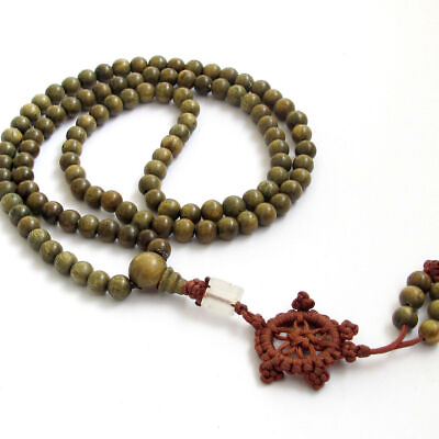 #ad 6mm Green Sandalwood 108 Bead Mala Necklace Tassel Party Teens Contemporary $4.32