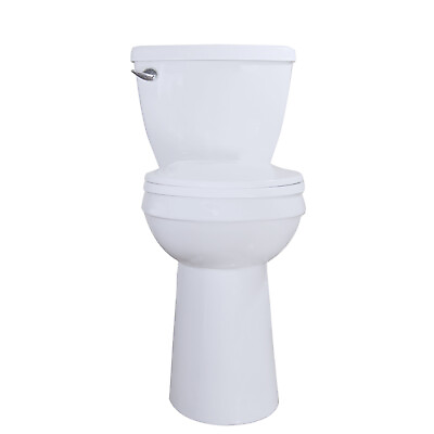 #ad WinZo Open Box Two Piece Toilet Extra Tall 21 inches For Elderly Tall Person Whi $298.99