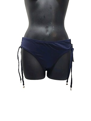#ad Ann Cole Swim Bottom Women#x27;s Medium Black Floral Bikini Hugger Beach Island Suit $19.98