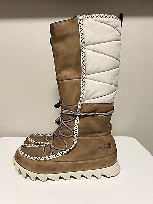 #ad THE NORTH FACE Womens Sisque Waterproof Tall Boot US 10 41 Sepia Brown Ivory $75.00