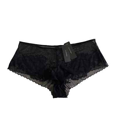 #ad Natori Flora Lace Brief Panty Black Panties Underwear 776150 Women’s Medium New $24.99