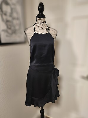 #ad Abercrombie Fitch Black Cocktail Dress Halter Top NWT Size M $29.99