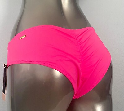 Victorias Secret Nwt Solid Pink Ruched Back Sexy Cheeky Swim Bikini Bottom $19.99