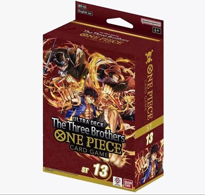 #ad One Piece TCG English Three Brothers Starter Deck ST 13 New Sealed In Hand $36.99