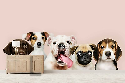 3D Cute Dogs Wallpaper Wall Mural Removable Self adhesive Sticker 135 AU $299.99
