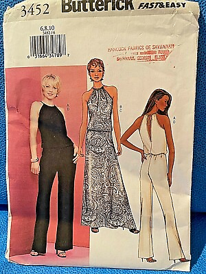 Butterick Sewing Pattern Misses Petite Evening Top Skirt Pants Size 6 8 10 $4.25
