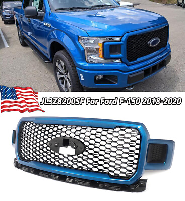 #ad For 2018 2020 Ford F 150 Front Radiator Grille Assembly JL3Z8200SF BlueBlack $223.24