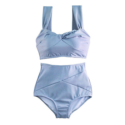 #ad Women Swimwear Soft touching Sexy Belly Control High Waist Women Swimsuit Thin $12.44