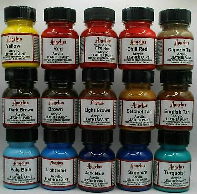 Angelus Acrylic Leather Paint Waterproof Sneaker Paint 1oz 82 Colors Available $6.80