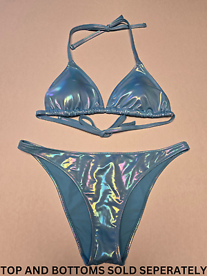 #ad #ad NWT American Eagle Aerie Blue Prism Holographic Bikini Swim Suit CHOOSE STYLES $13.99