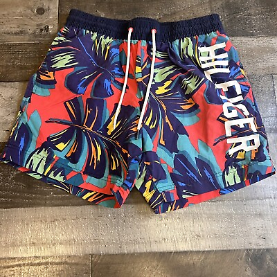 #ad Tommy Hilfiger Shorts Floral Swim Trunks Board Mens Medium. $14.55