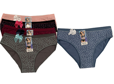 #ad #ad NICE 5 Women Bikini Panties Brief Floral Cotton Underwear Size M L XL F113 $10.99