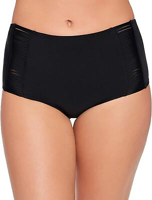 #ad #ad Salt Cove 283416 Women High Waisted Black Bikini Bottom Size LG $15.00