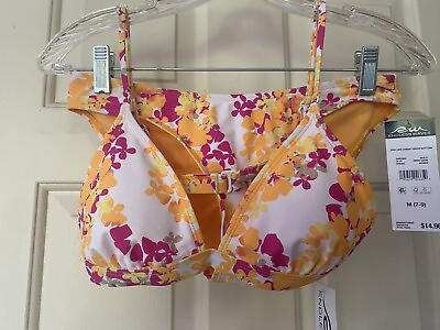#ad Endless Waves Bikini 2 Piece Swimwear Size M 7 9 Juniors Tropical Multicolor $12.50