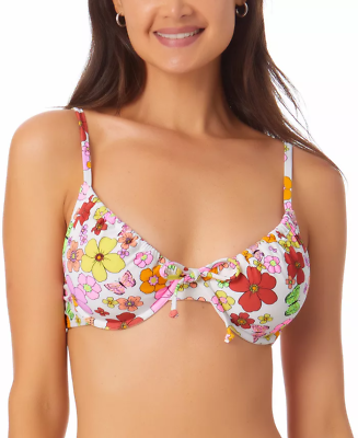 Bralette Bikini Top Underwire Floral Print Juniors Med CALIFORNIA WAVES $19 NWT $9.99