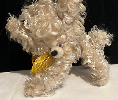 #ad Beautiful Vintage Fluffy Chenille JAPAN Dog Poodle GIGI $19.00