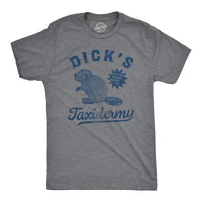 #ad Mens Dicks Taxidermy T Shirt Funny Stuffed Beaver Sex Joke Tee For Guys $9.50